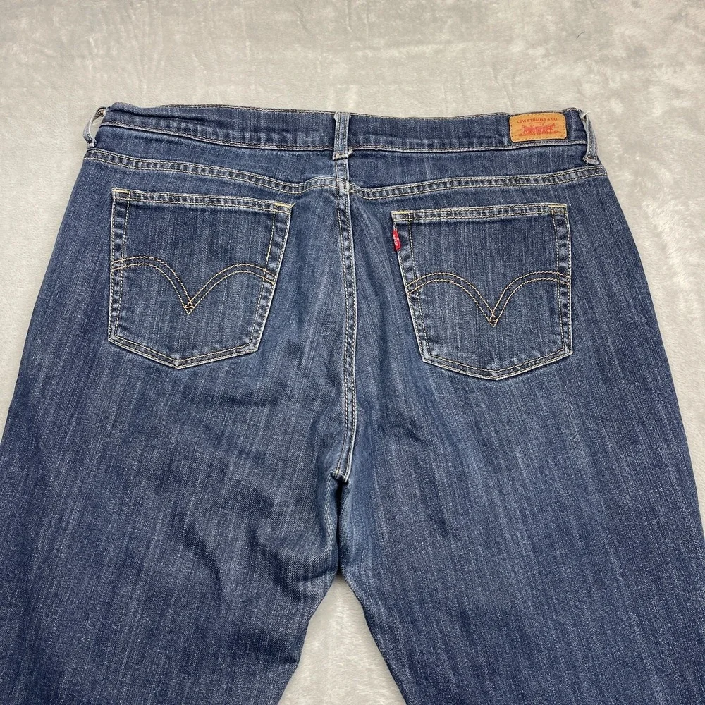 Levi's 505 Jeans Women's 14M‎ (34x30) Blue Denim Stretch Straight Leg Streetwear